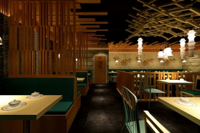 火鍋店空間設(shè)計(jì)效果圖