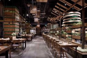 快餐店空間設(shè)計(jì)效果圖,快餐店裝飾圖片