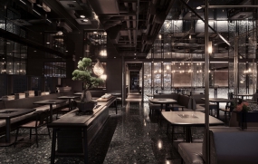 火鍋店設(shè)計(jì)案例圖,火鍋店裝飾效果圖