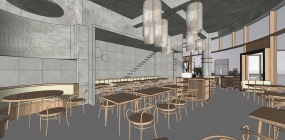 串串店空間設計案例圖,串串店鋪空間設計布局圖