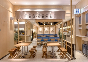 快餐店裝飾布局圖, 快餐店空間設計效果圖