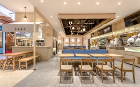  快餐店設計案例圖,快餐店設計布局圖