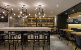 快餐店設計案例圖,快餐店裝飾效果圖