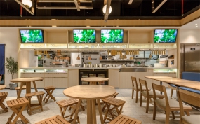 快餐店裝修設計實景圖,快餐店裝修設計案例圖