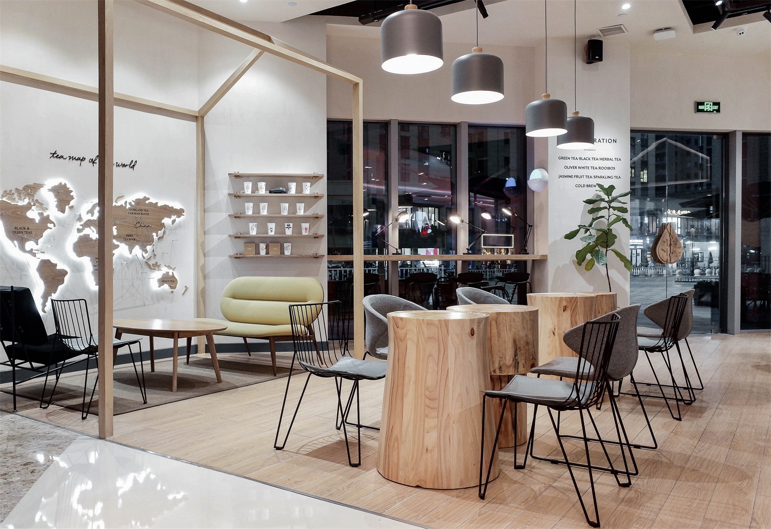 奶茶店空間設(shè)計實景圖,奶茶店空間設(shè)計案例圖