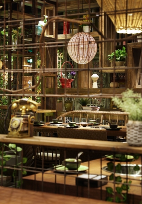火鍋店空間設(shè)計案例圖, 火鍋店店面裝修設(shè)計效果圖