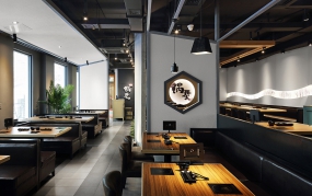 烤肉店空間設(shè)計(jì)效果圖