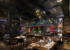 火鍋店空間設計效果圖, 火鍋店空間設計布局圖