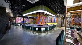 鐵板燒店裝飾圖片,鐵板燒店空間設(shè)計(jì)效果圖
