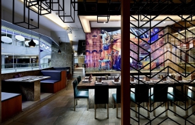鐵板燒店空間設(shè)計(jì)圖片,鐵板燒店裝飾設(shè)計(jì)效果圖