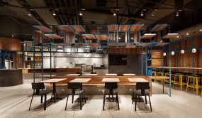 簡約快餐店空間設計效果圖