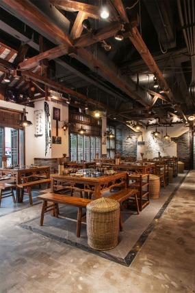 火鍋店店面空間設計布局圖