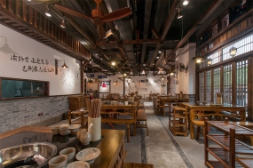 火鍋店店面裝飾實景圖