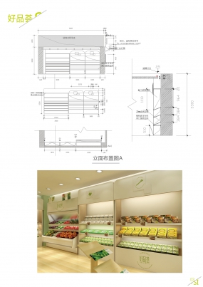 蔬果店裝修設計平面圖,蔬果店設計平面圖