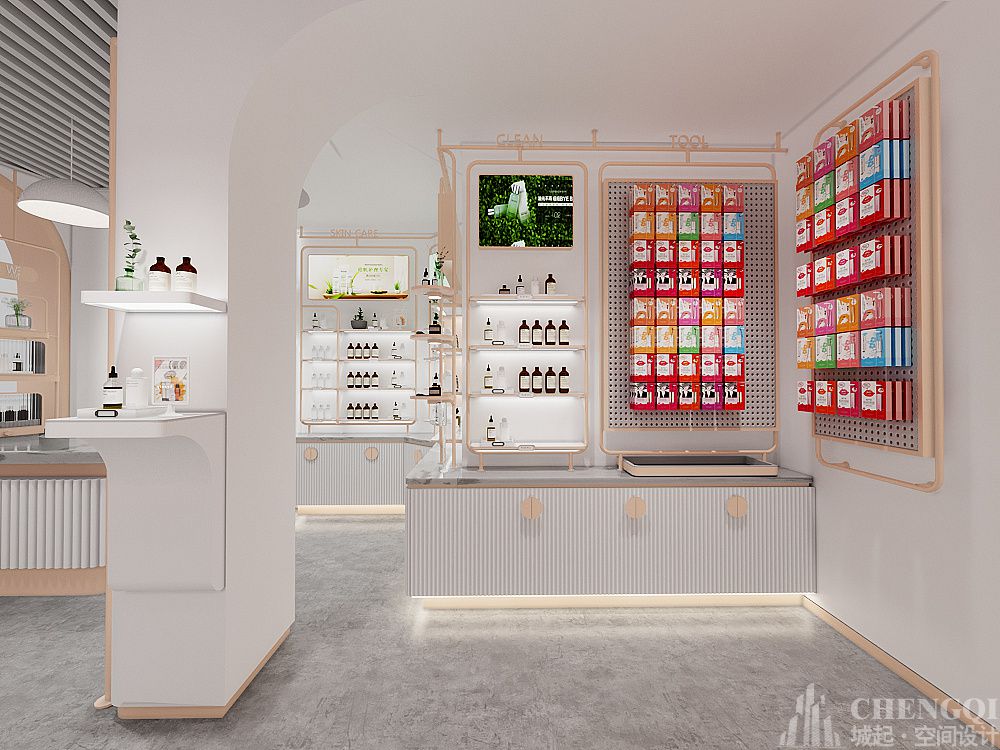 化妝品店設計布局圖,化妝品店裝修設計圖片