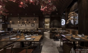 料理店裝飾效果圖,料理店裝修設計圖片