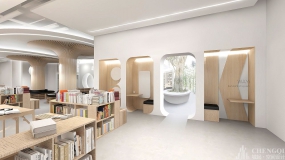 圖書館空間設(shè)計(jì)效果圖,圖書館裝飾案例圖