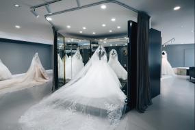 現(xiàn)代時(shí)尚婚紗禮服店面裝修效果圖片