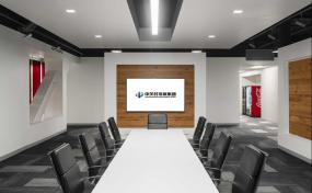 現(xiàn)代辦公室設(shè)計大會議隔斷墻效果圖大全2018