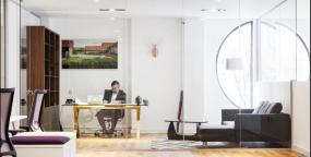 美式風(fēng)格老板辦公室裝飾設(shè)計效果圖