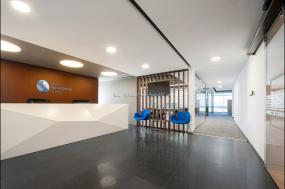 化工企業(yè)公司前臺裝修效果圖片
