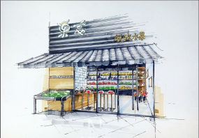 水果店裝潢設計效果圖片