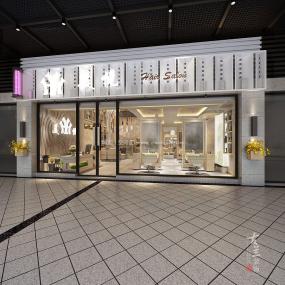 最新大型美發(fā)店設(shè)計(jì)裝飾效果圖片