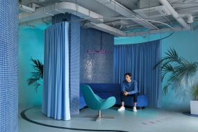 中世紀風格裝修辦公室圖