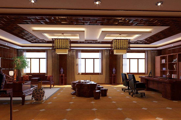 中式<a href=http://m.ashaandryan.com/pictrue/bgs target=_blank class=infotextkey>辦公室裝修效果圖</a>片